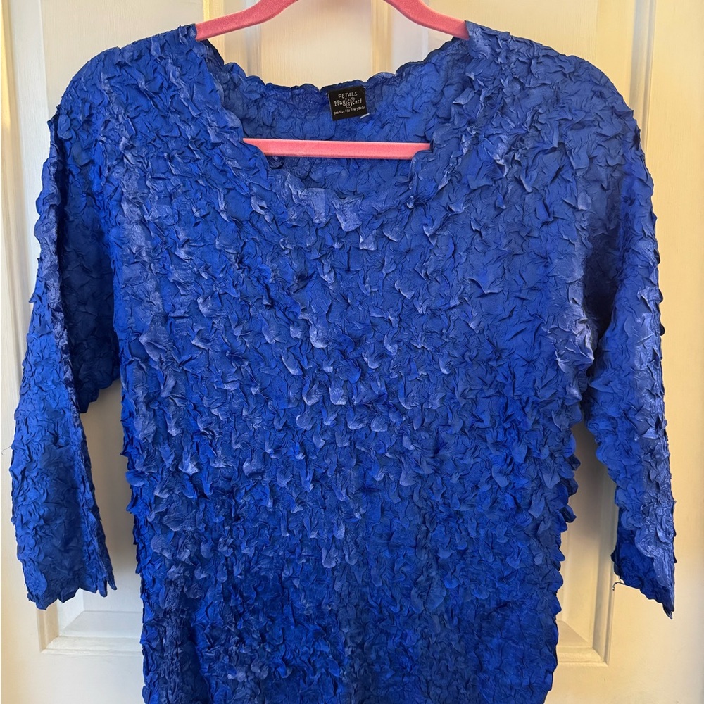 Alfred Dunner Vibrant Blue Textured Top